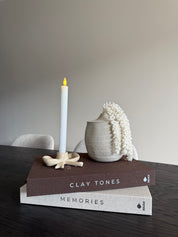 Kaarsenhouder Bow | Beige
