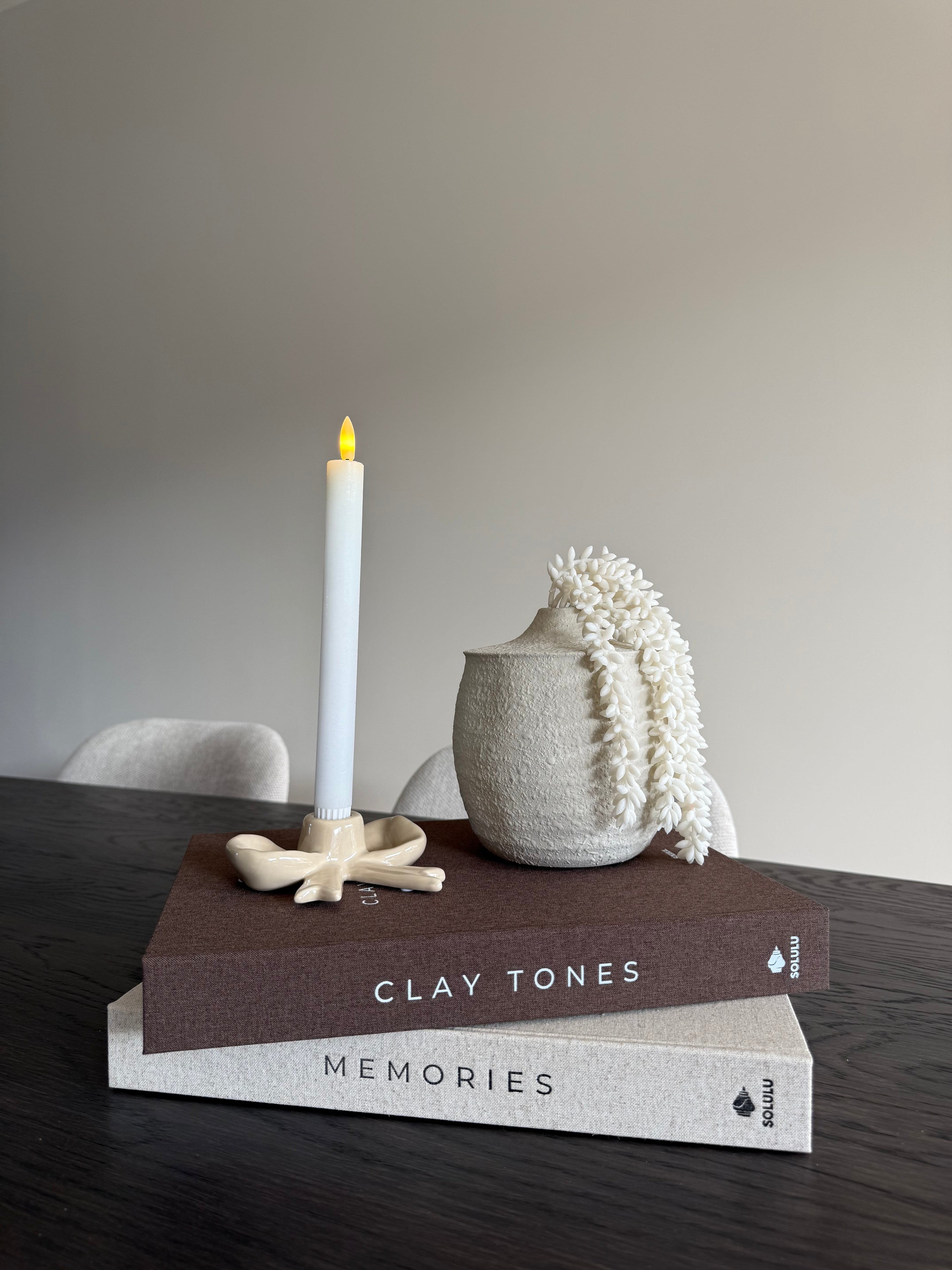 Kaarsenhouder Bow | Beige