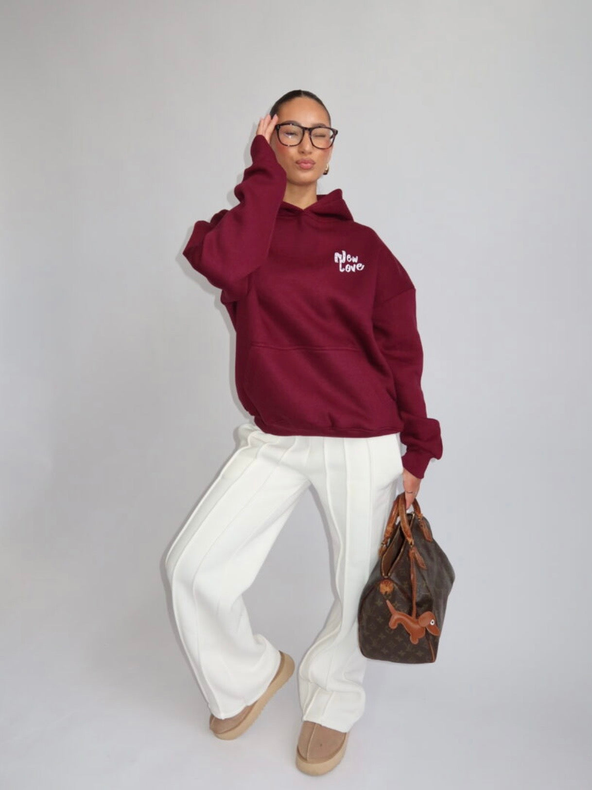 New Love Hoodie | Bordeaux