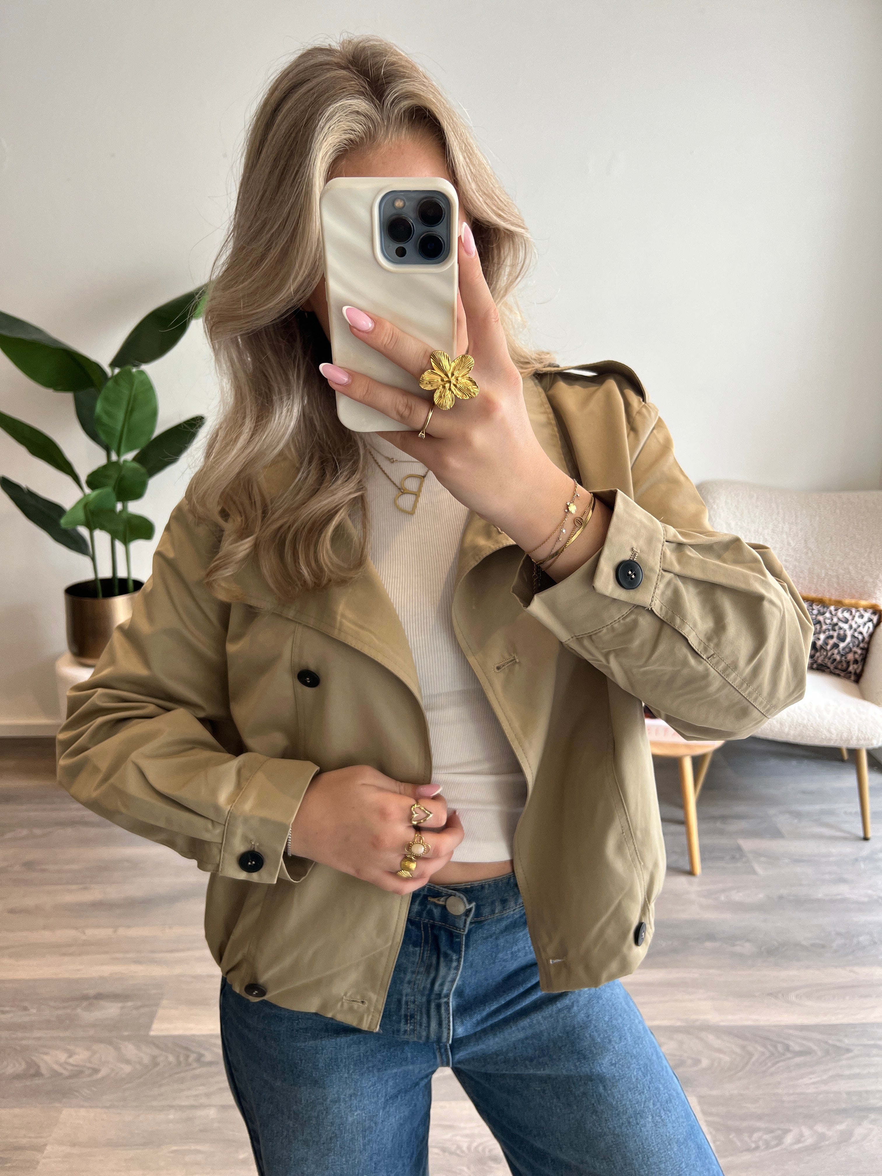 Bomber Trenchcoat Zoë | Beige