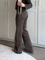 Tall Wide Leg Jeans 7437 | Washed Brown | PRE-ORDER