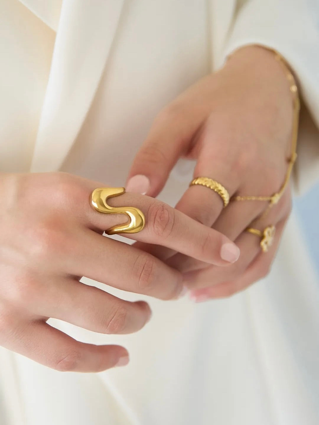 Wavy Statement Ring