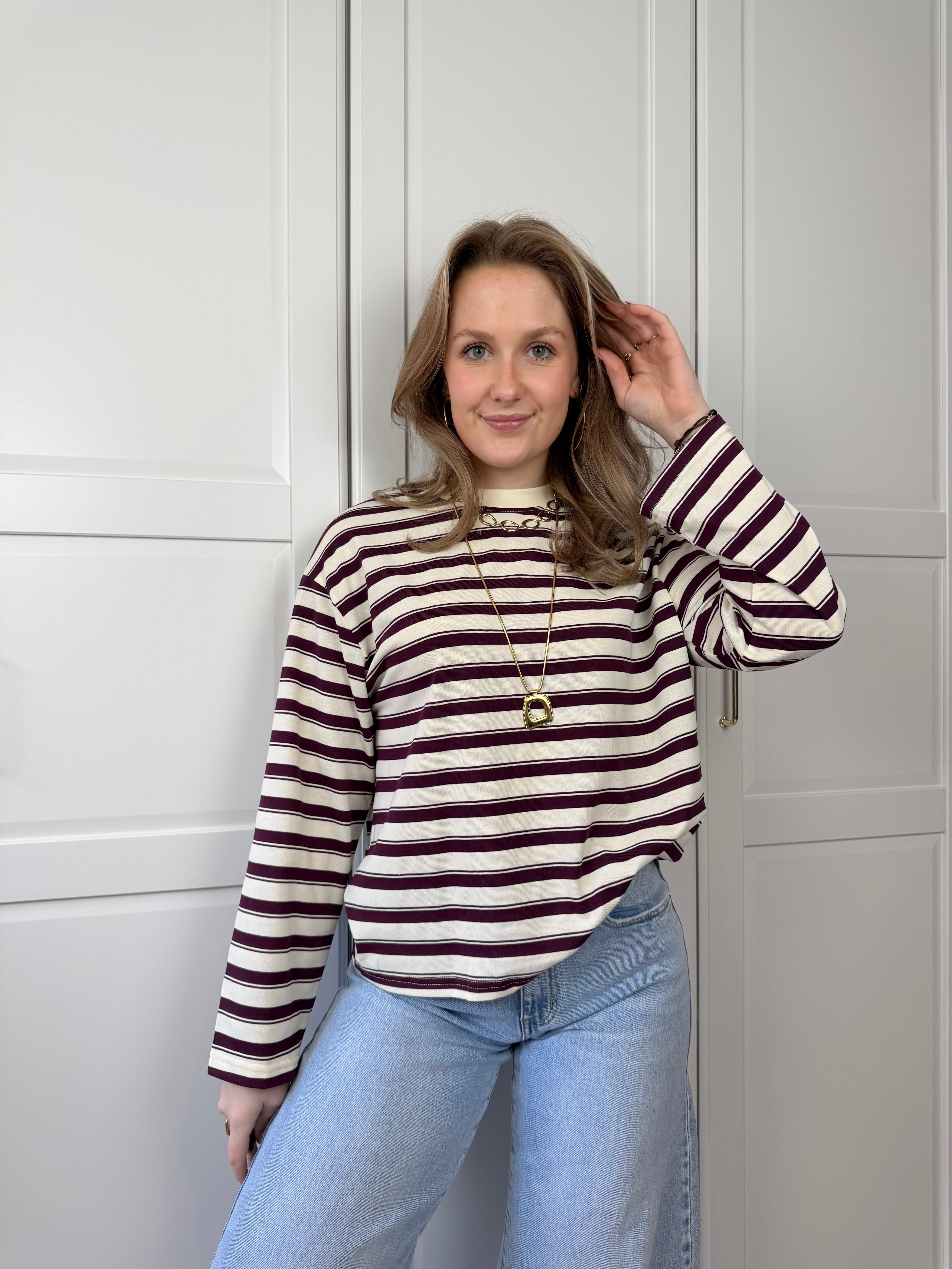 Longsleeve T-shirt Noëlle | Bordeaux