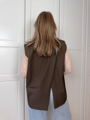 Split Gilet Tess | Bruin