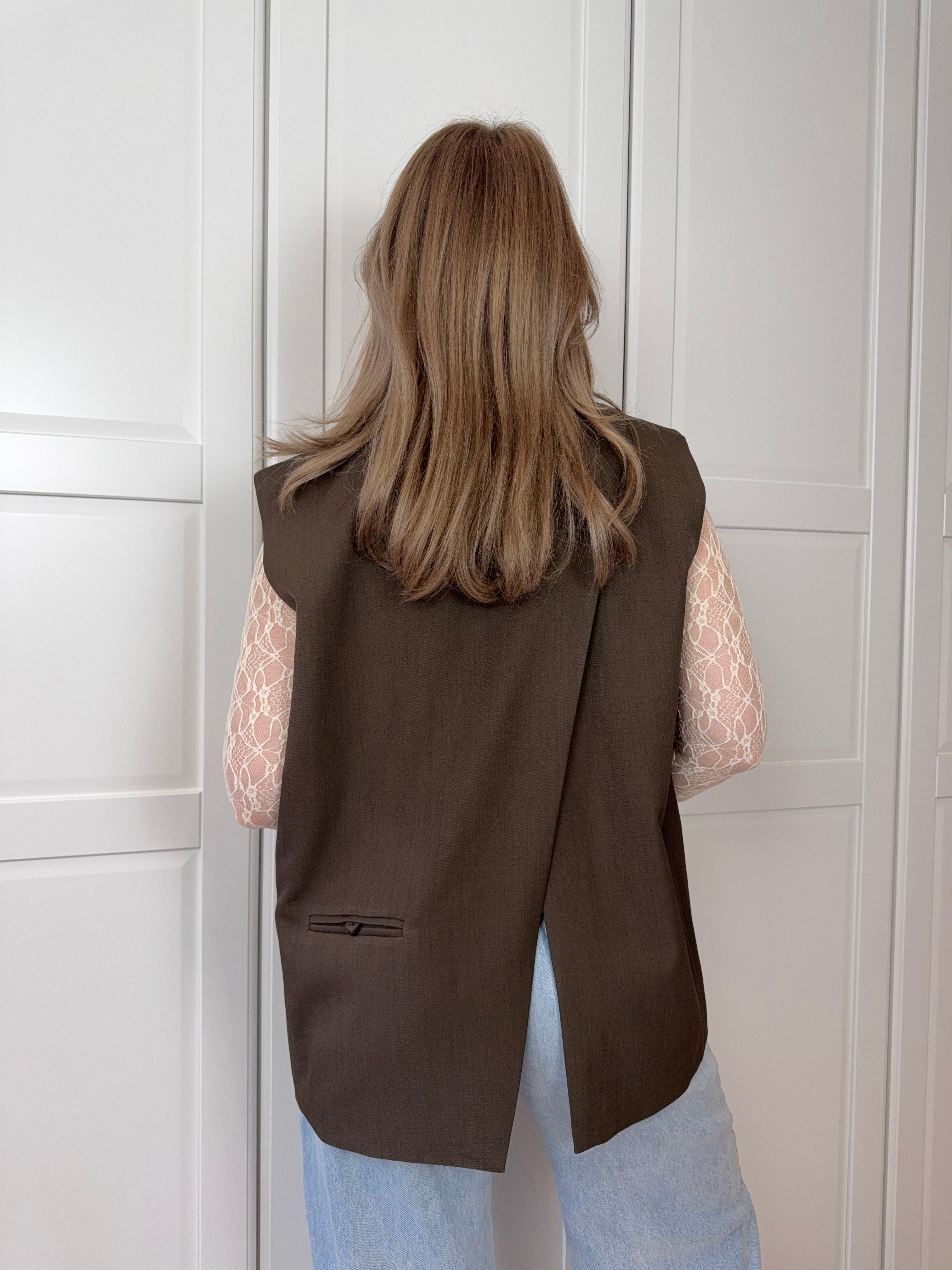 Split Gilet Tess | Bruin