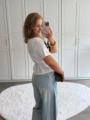 Tailored T-shirt Alyssa | Wit