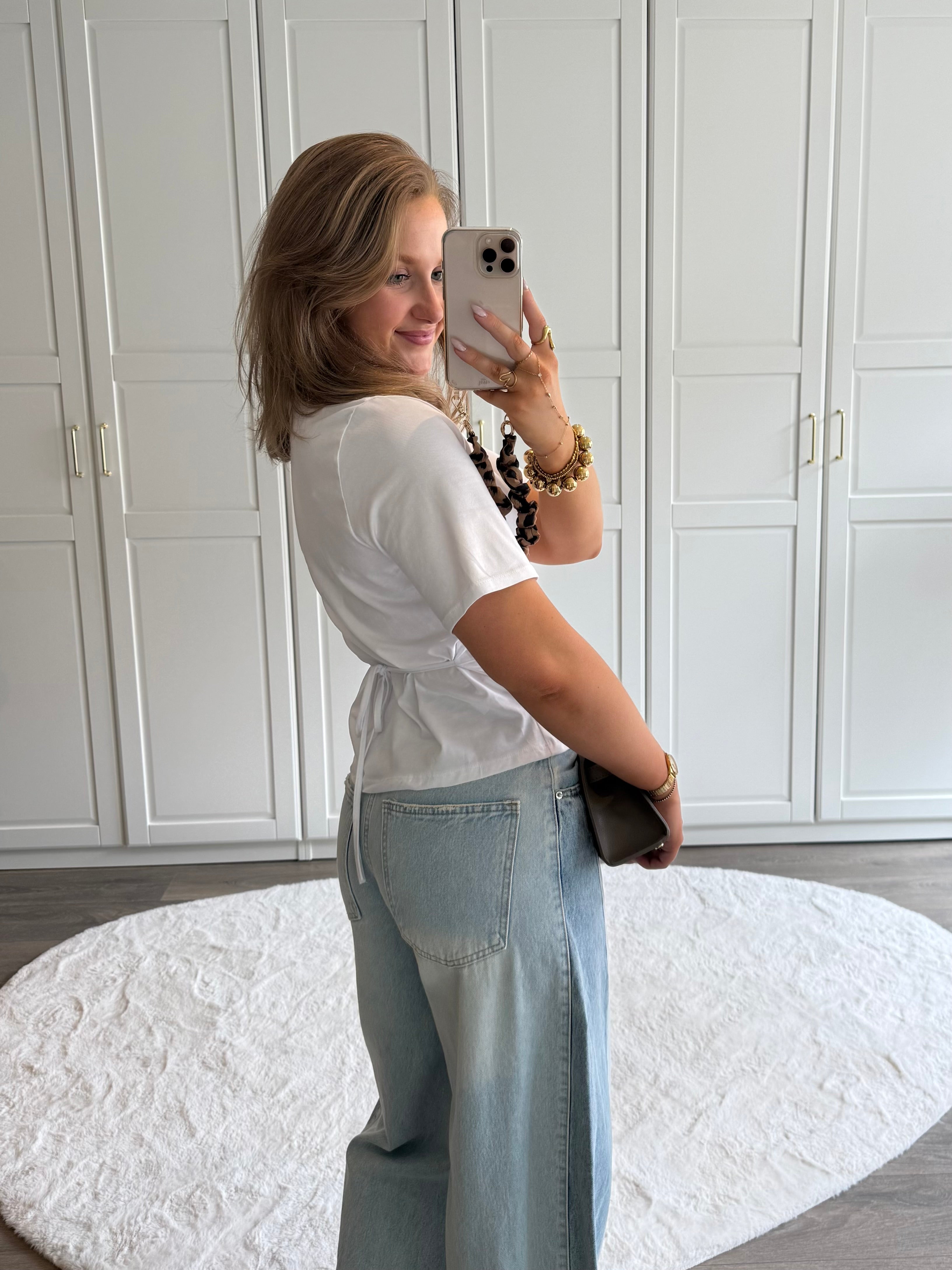 Tailored T-shirt Alyssa | Wit