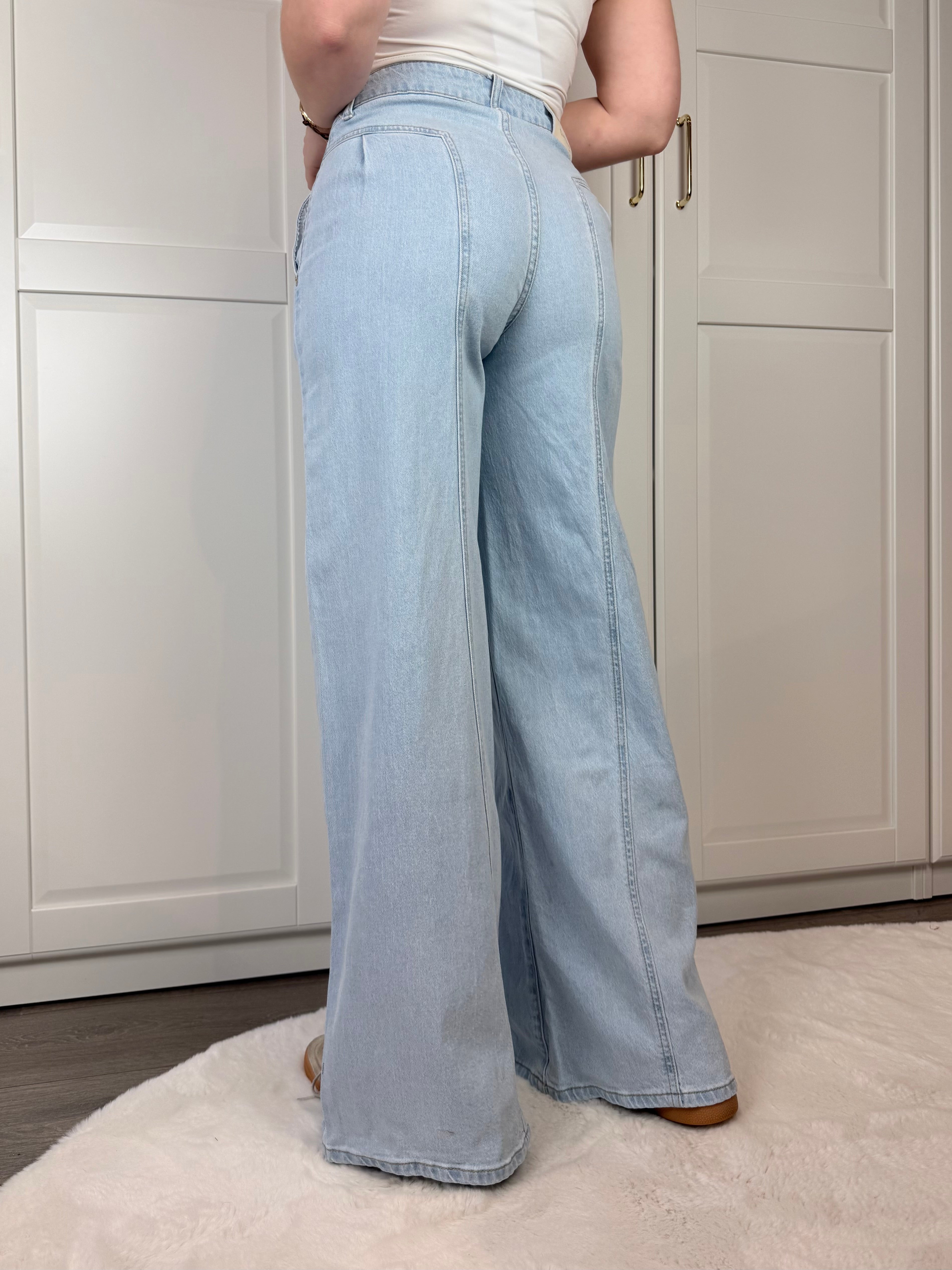 Extra Wide Leg Jeans 3822 | Blauw