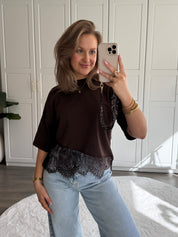 Lace T-shirt Joy | Bruin