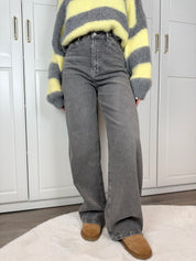 Tall Wide Leg Jeans 3855 | Grijs