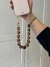 Telefoonkoord Beads | Beige