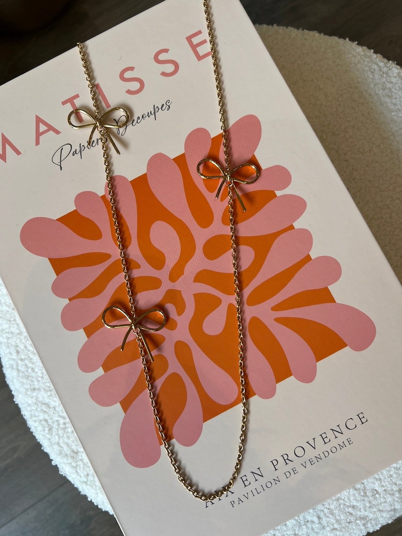 Bow Ketting Lang | Goud