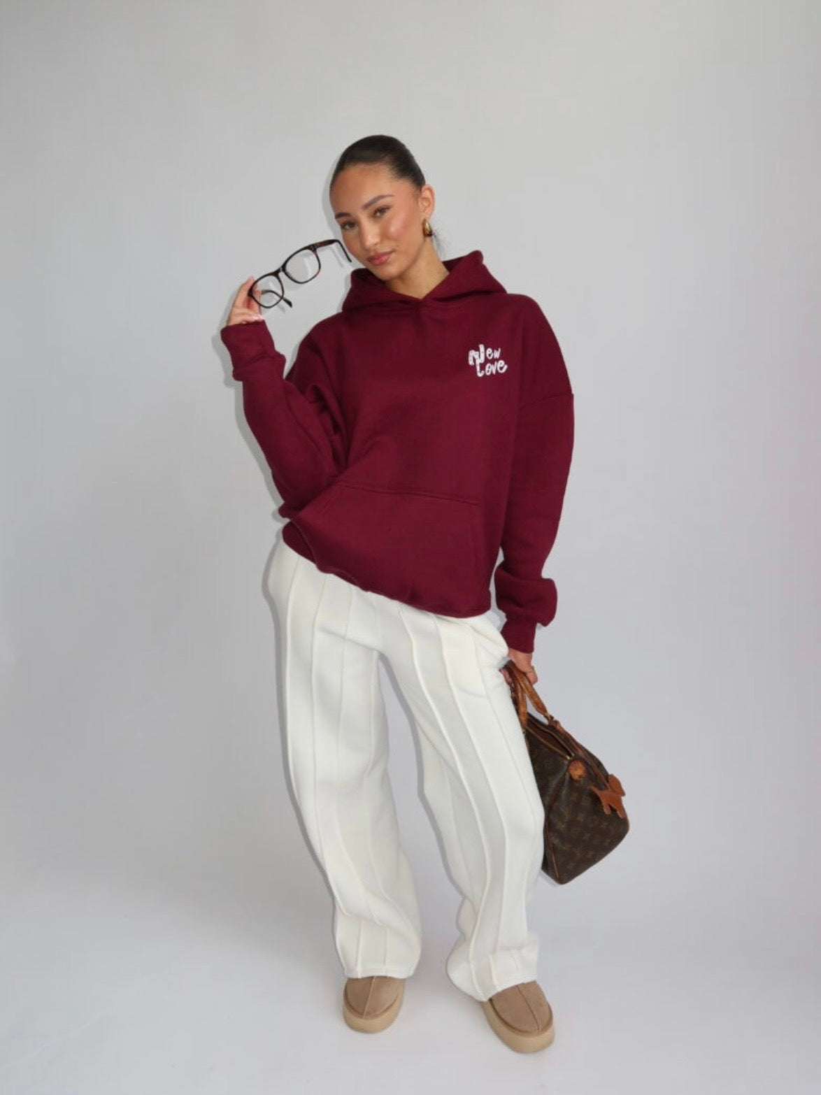New Love Hoodie | Bordeaux