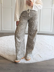 Wide Leg Jeans 7905 | Leopard
