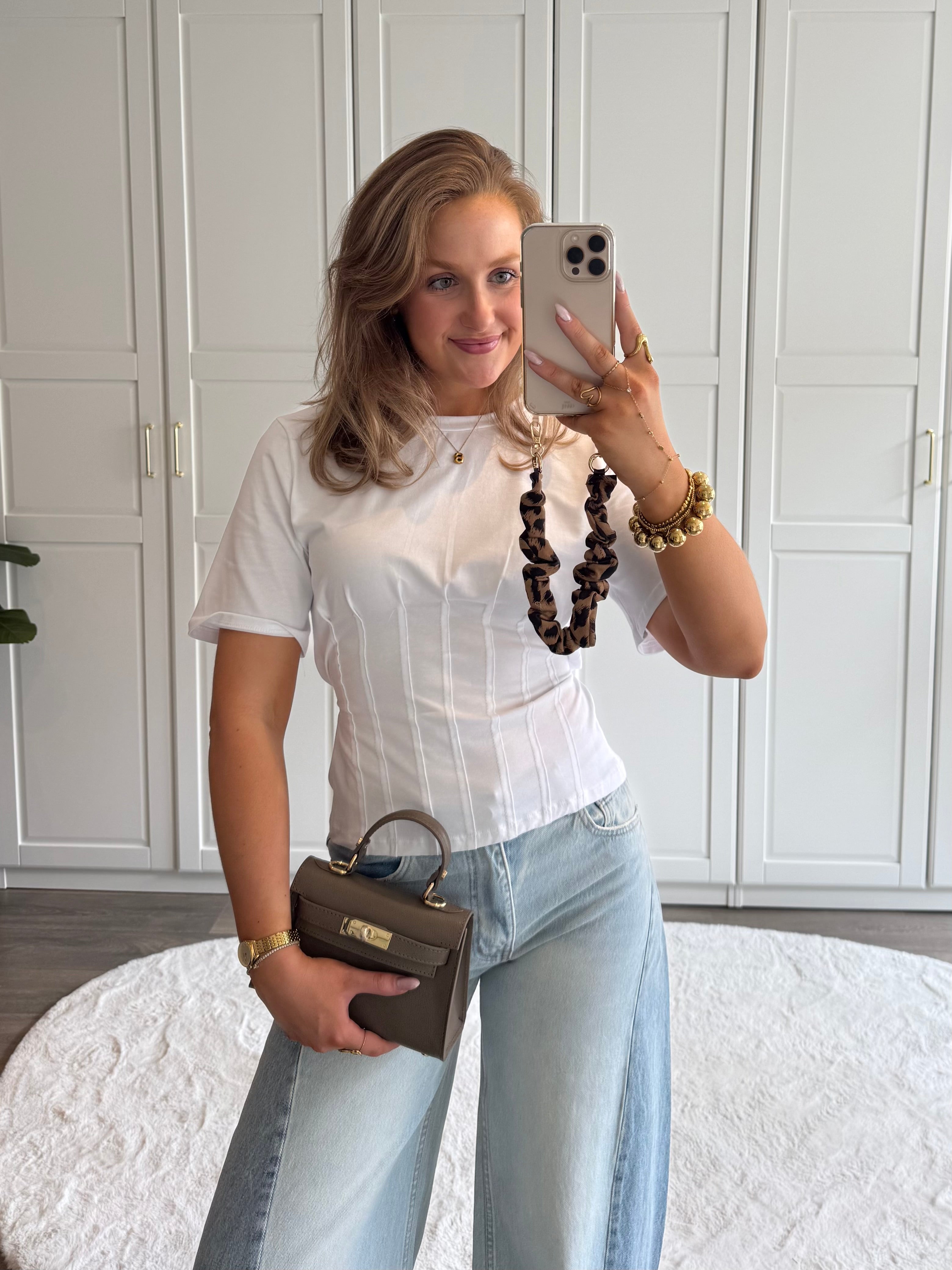 Tailored T-shirt Alyssa | Wit