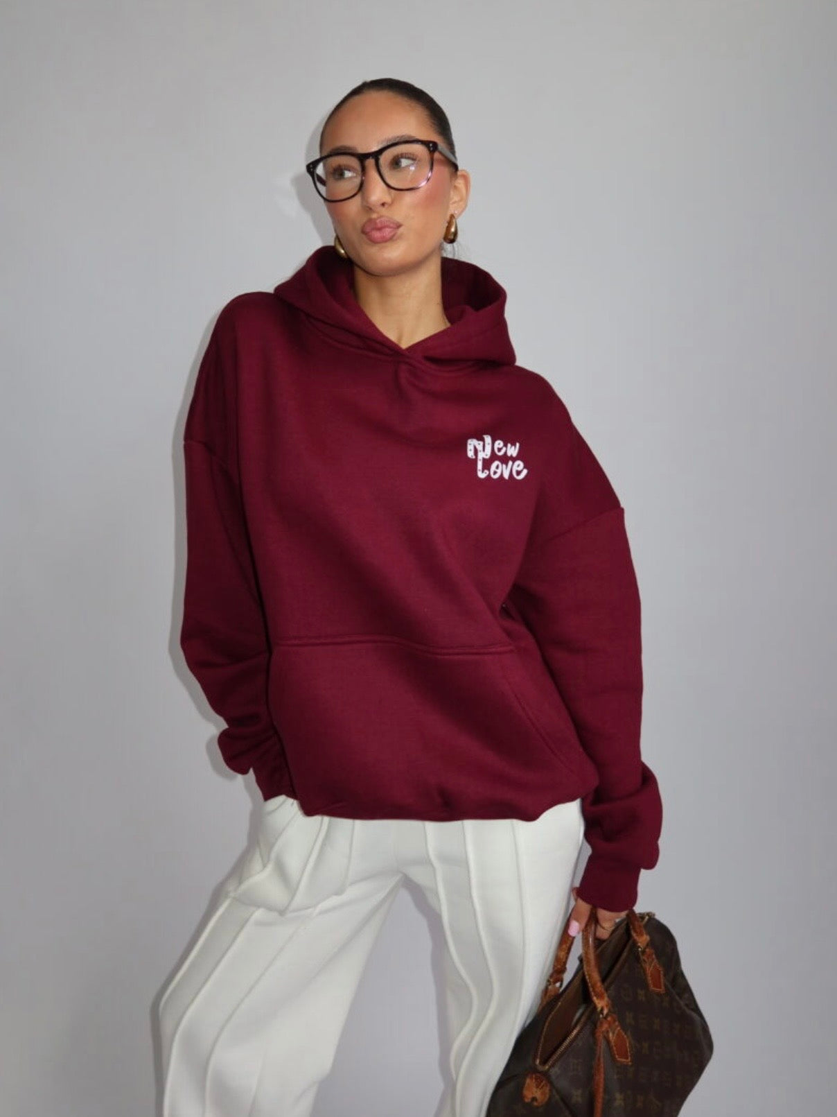 New Love Hoodie | Bordeaux