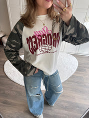 Baseball Sweater Camo | Wit