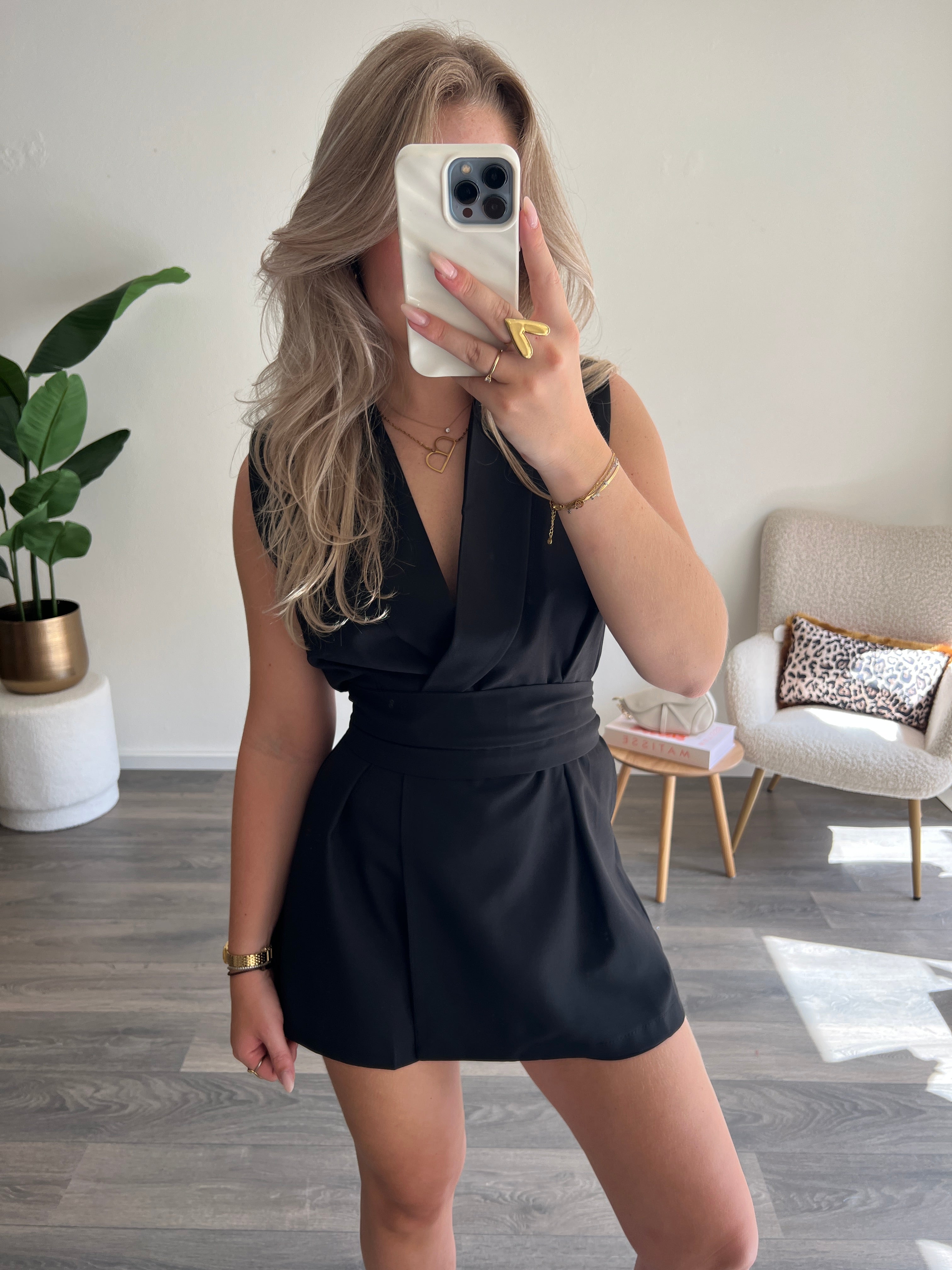 Playsuit Isa | Zwart