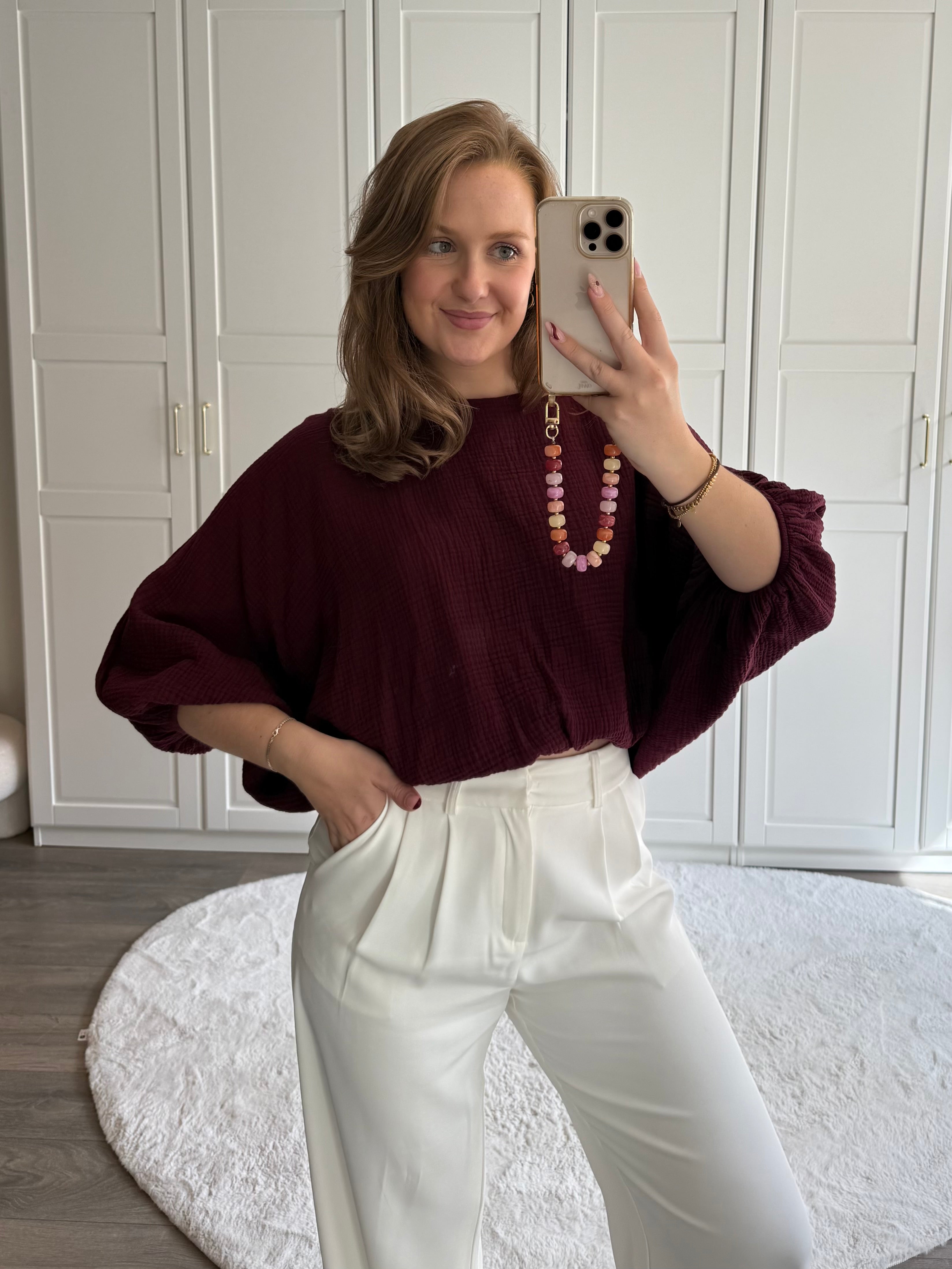Mousseline Blouse | Bordeaux