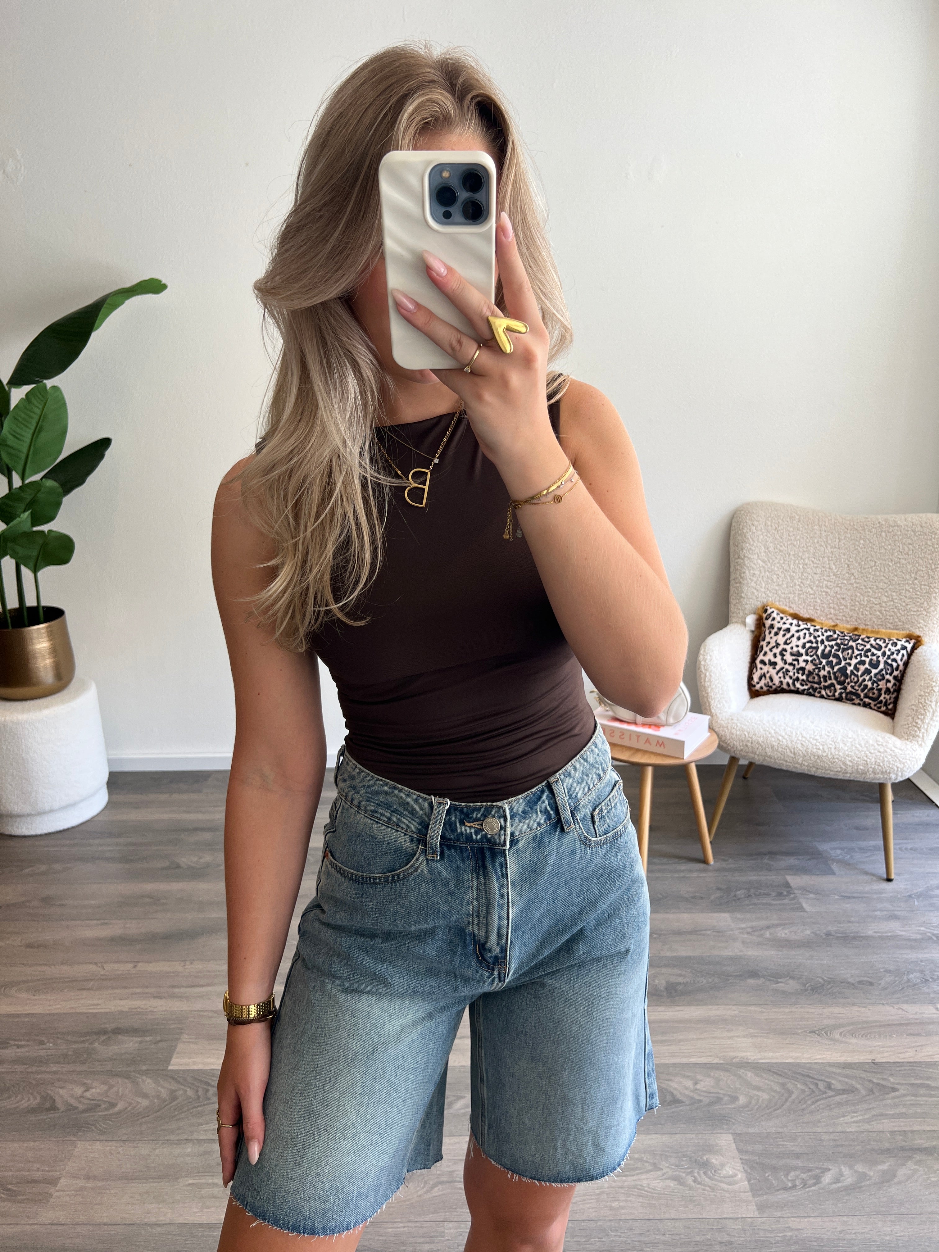 Denim Bermuda Short | Blauw