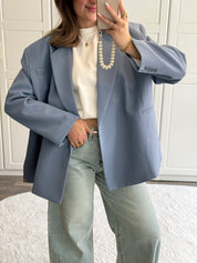 Boxy Blazer Jasmijn | Denim Blauw