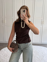 Satin Top Nina | Bruin