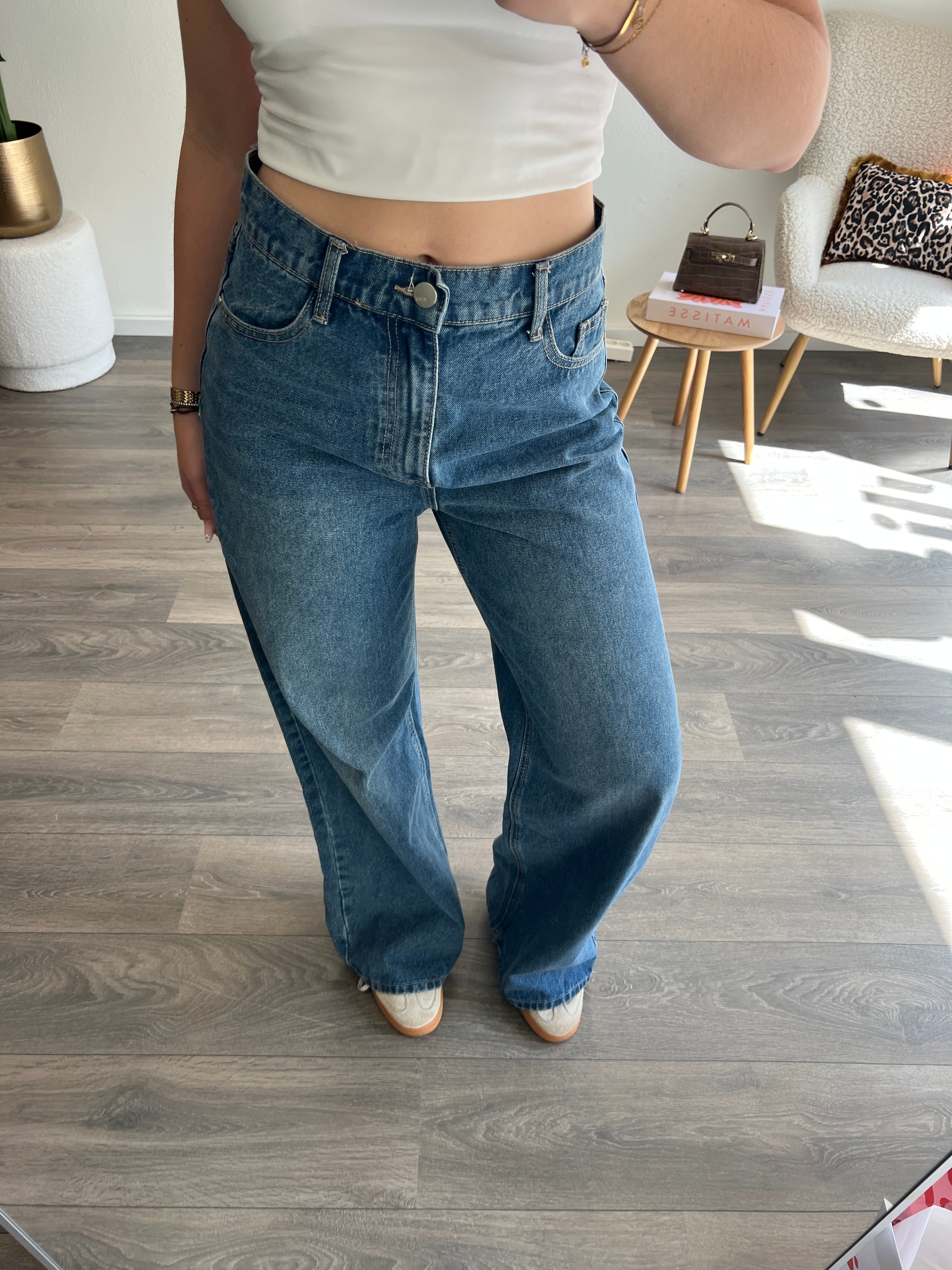 Baggy Wide Leg Jeans 3257 Tall | Blauw