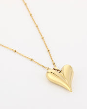 Chunky Heart Ketting Lang