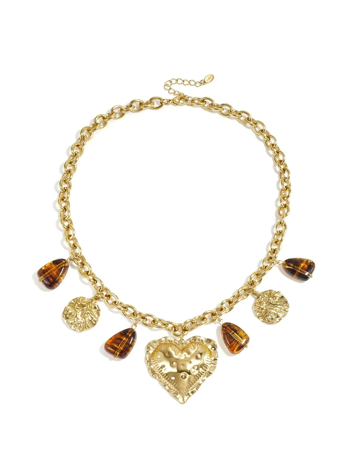 Chunky Charm Ketting | Goud
