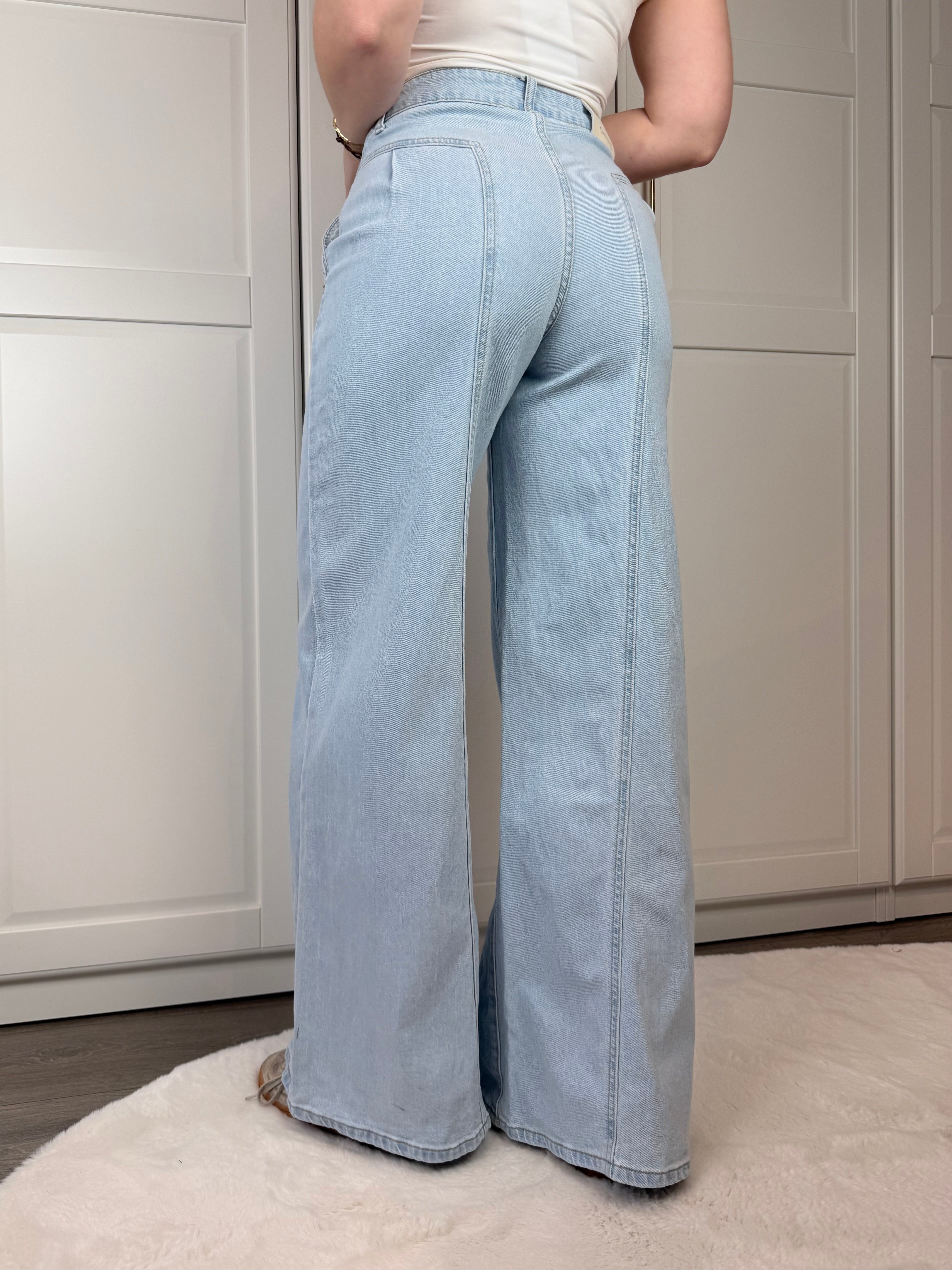 Extra Wide Leg Jeans 3822 | Blauw