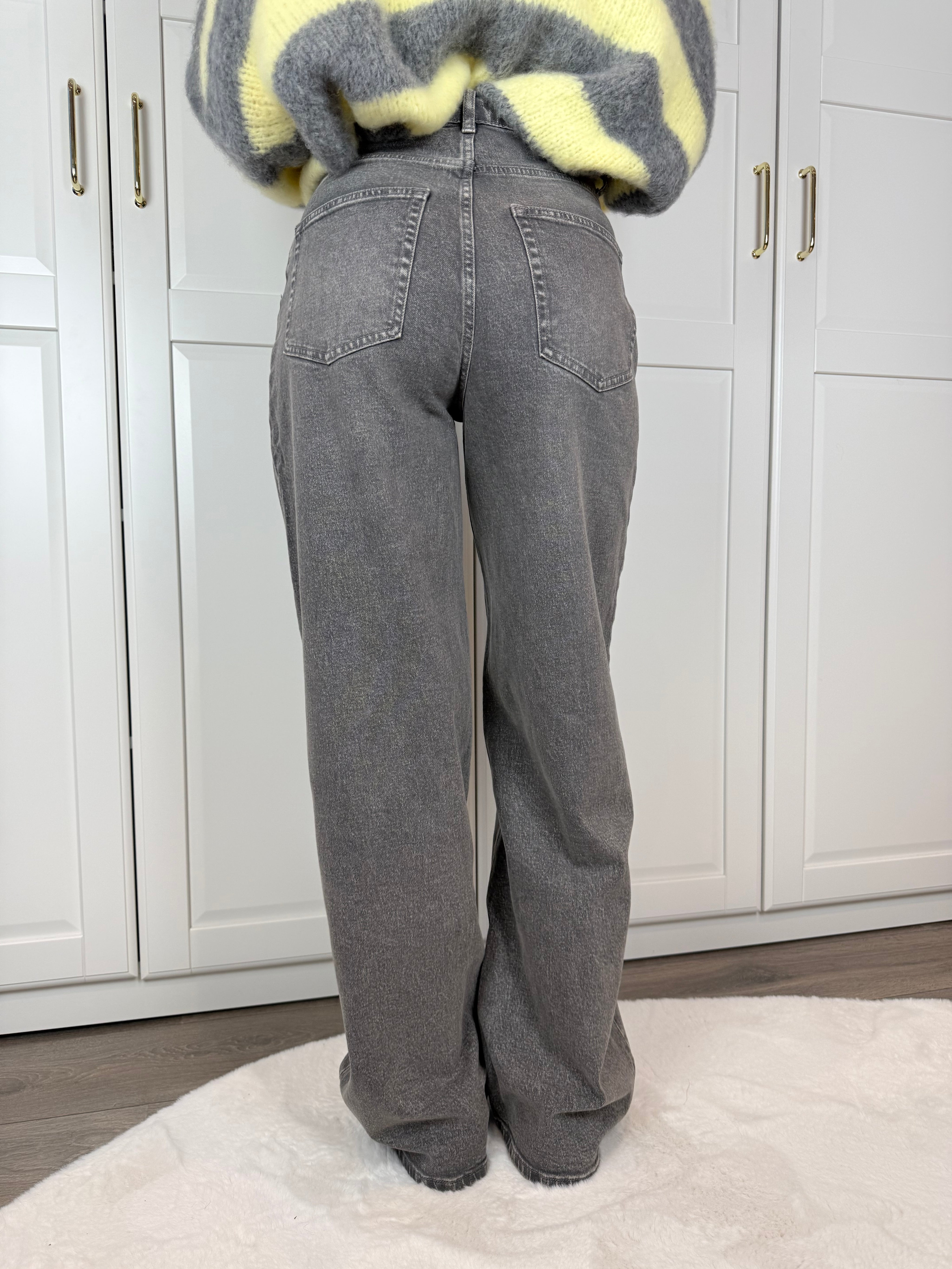 Tall Wide Leg Jeans 3855 | Grijs