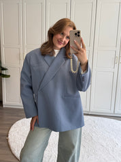 Boxy Blazer Jasmijn | Denim Blauw