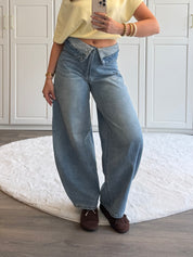 Folded Balloon Jeans 13692 | Blauw