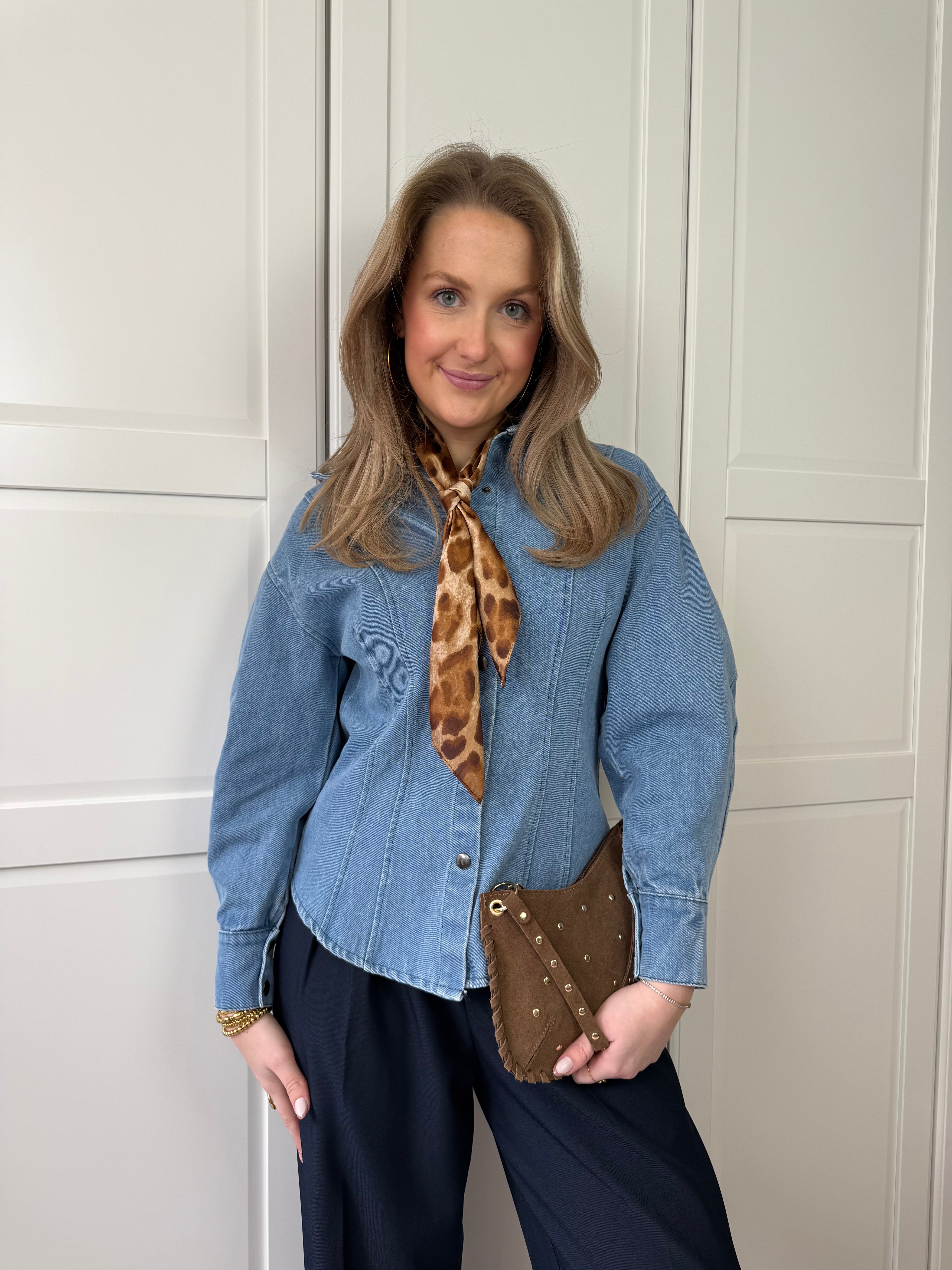 Taloired Denim Blouse Roos | Blauw