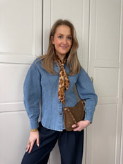 Taloired Denim Blouse Roos | Blauw