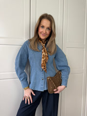 Taloired Denim Blouse Roos | Blauw