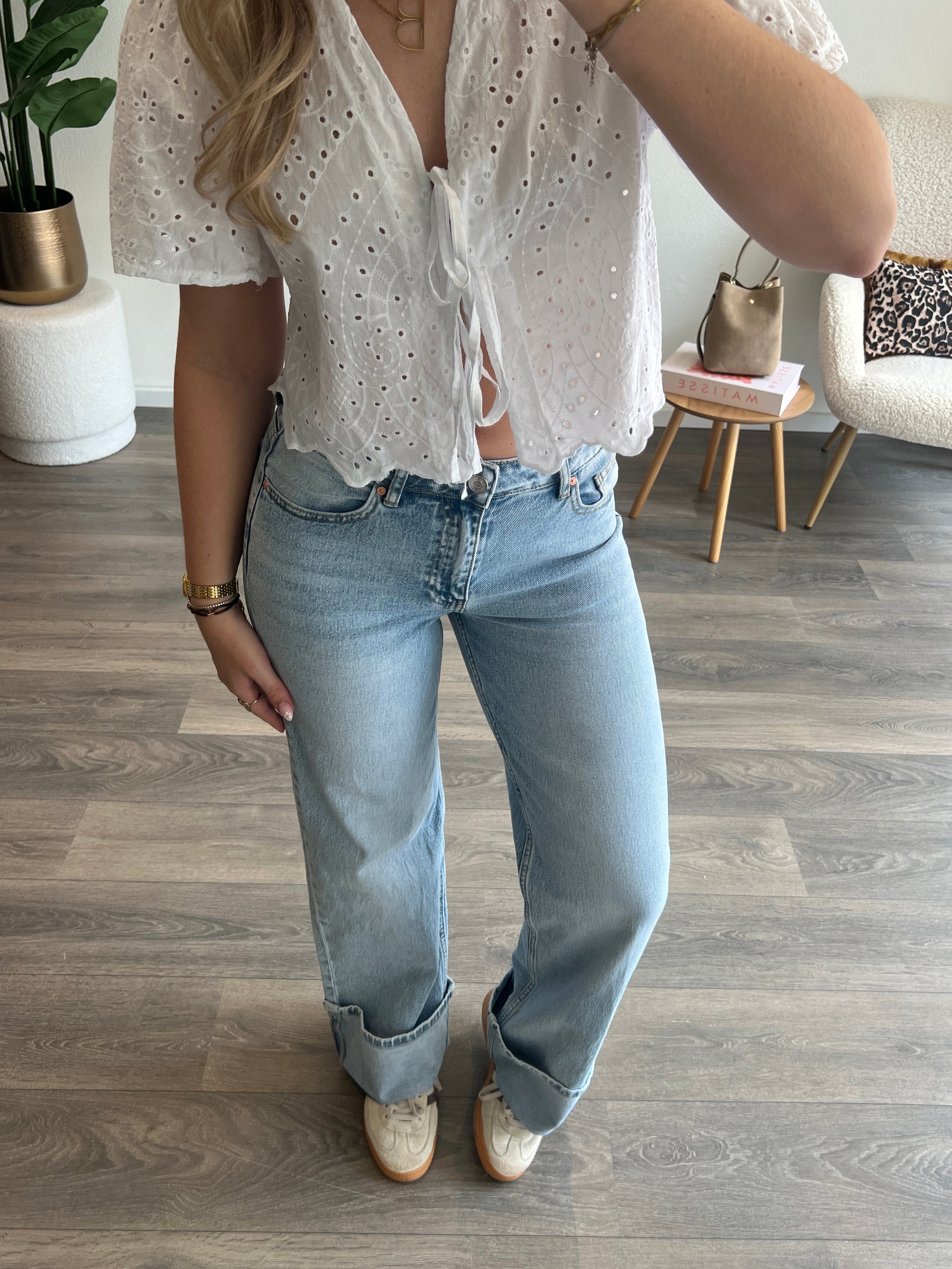 Wide Leg Jeans 3803 | Blauw