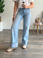 Wide Leg Jeans 3803 | Blauw