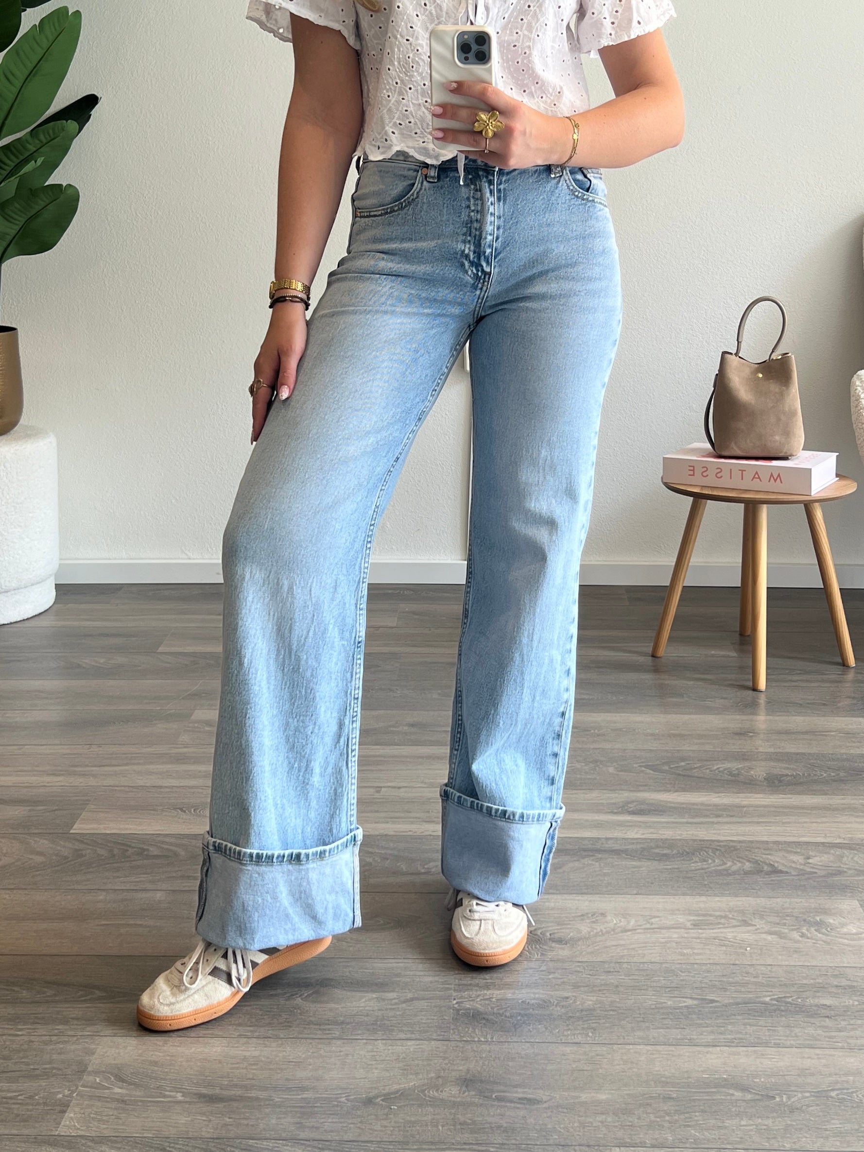 Wide Leg Jeans 3803 | Blauw