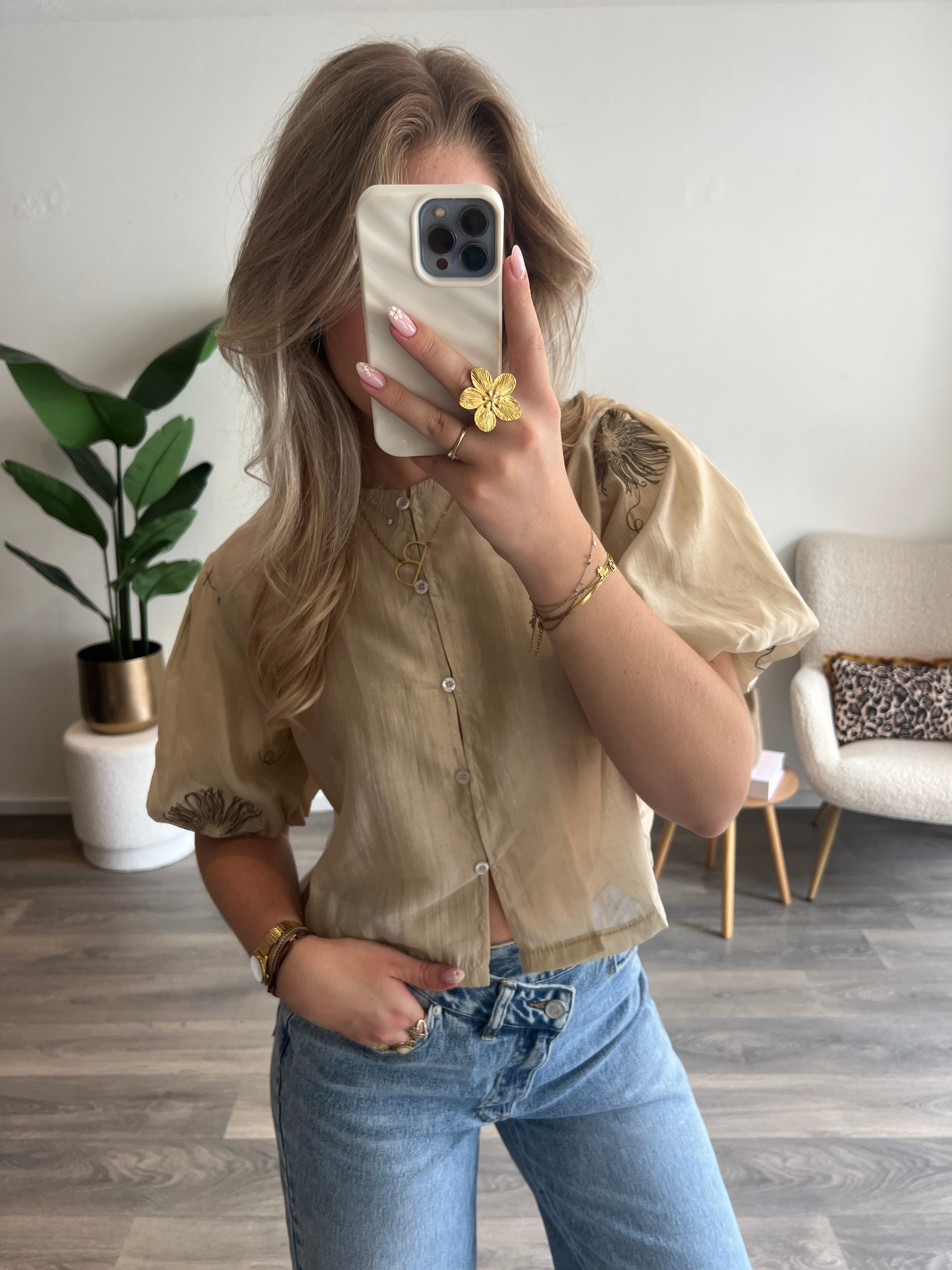 Blouse Roos | Beige