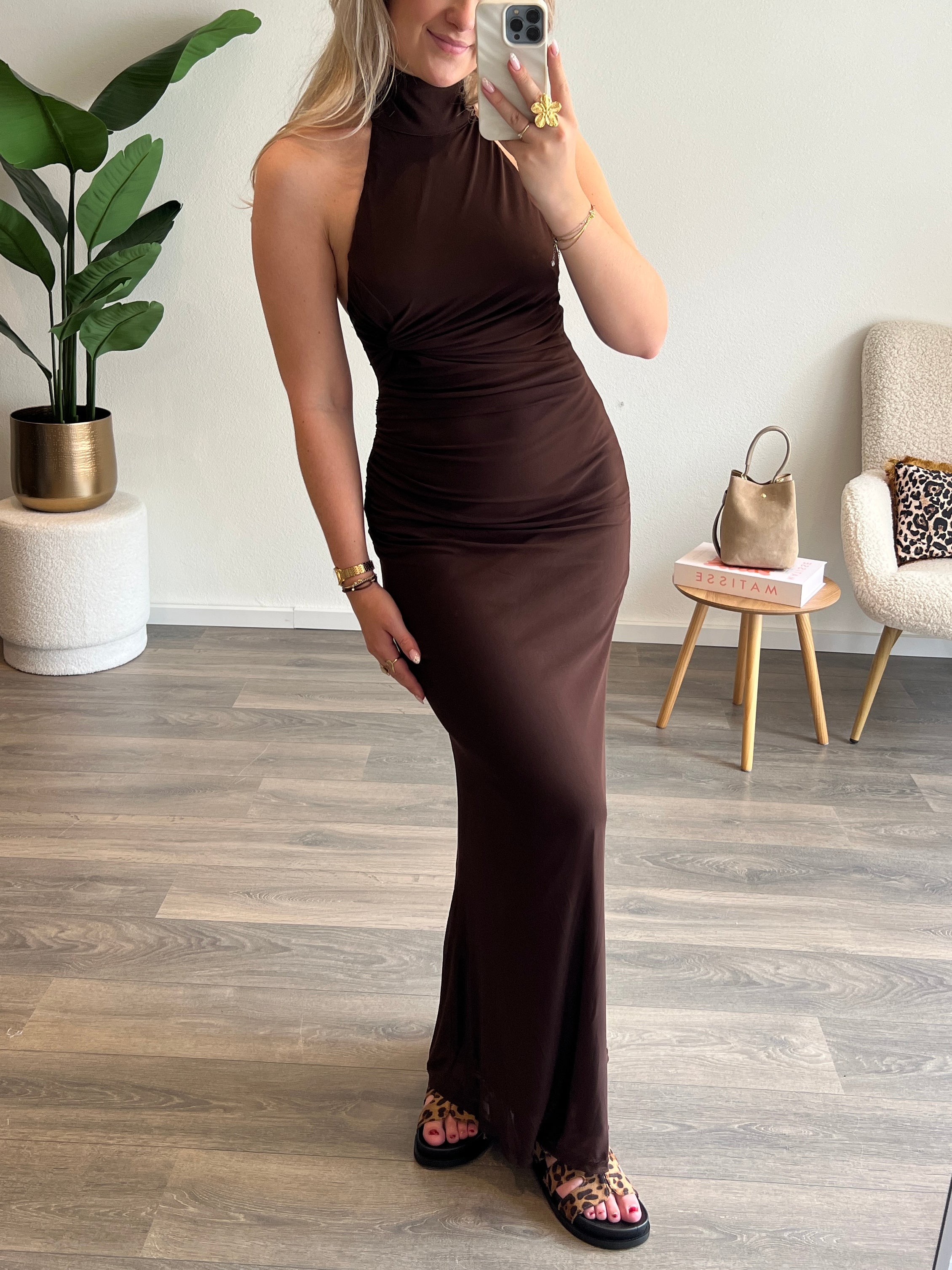 Halter Jurk Kelly | Choco