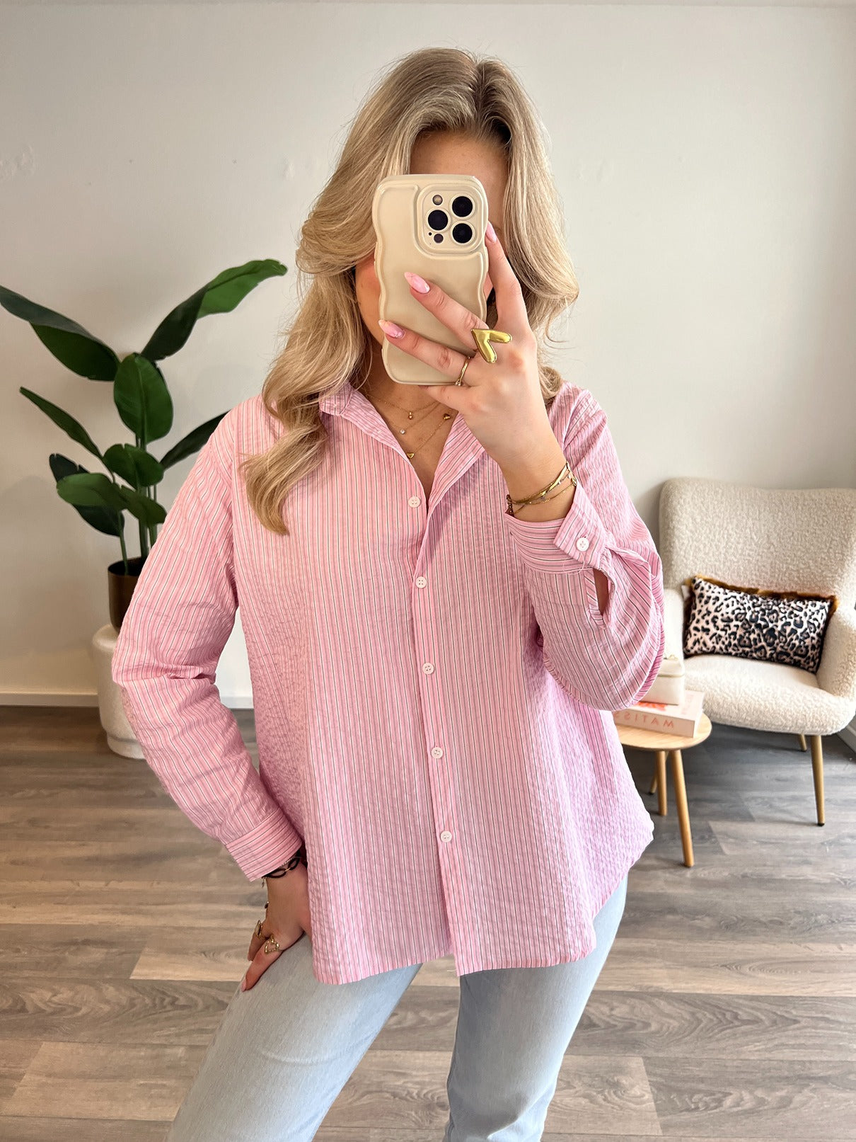 Split Blouse Lotte | Roze