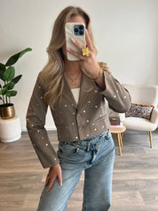Studs Blazer Saar | Taupe