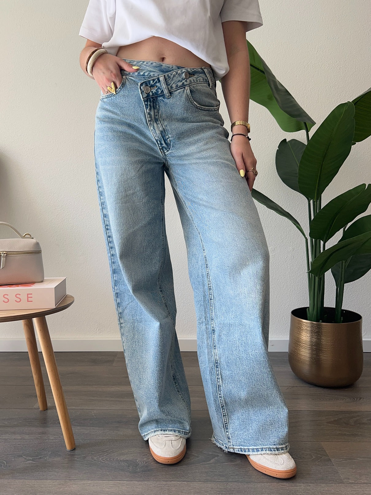 Wide Leg Jeans 3801-3 | Blauw