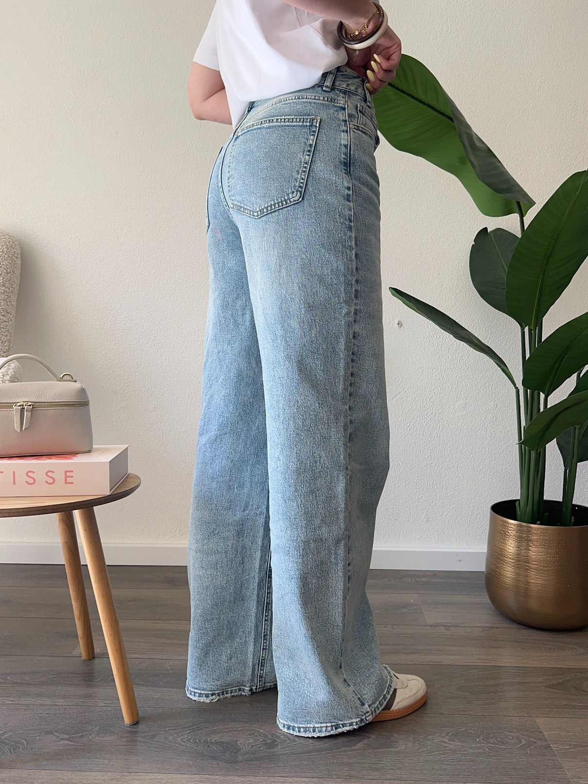 Wide Leg Jeans 3801-3 | Blauw