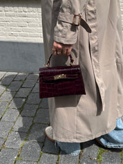 Tas Lore Croco | Bordeaux