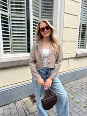 Studs Blazer Saar | Taupe