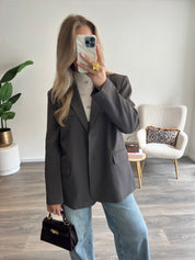 Split Blazer Tess | Grijs