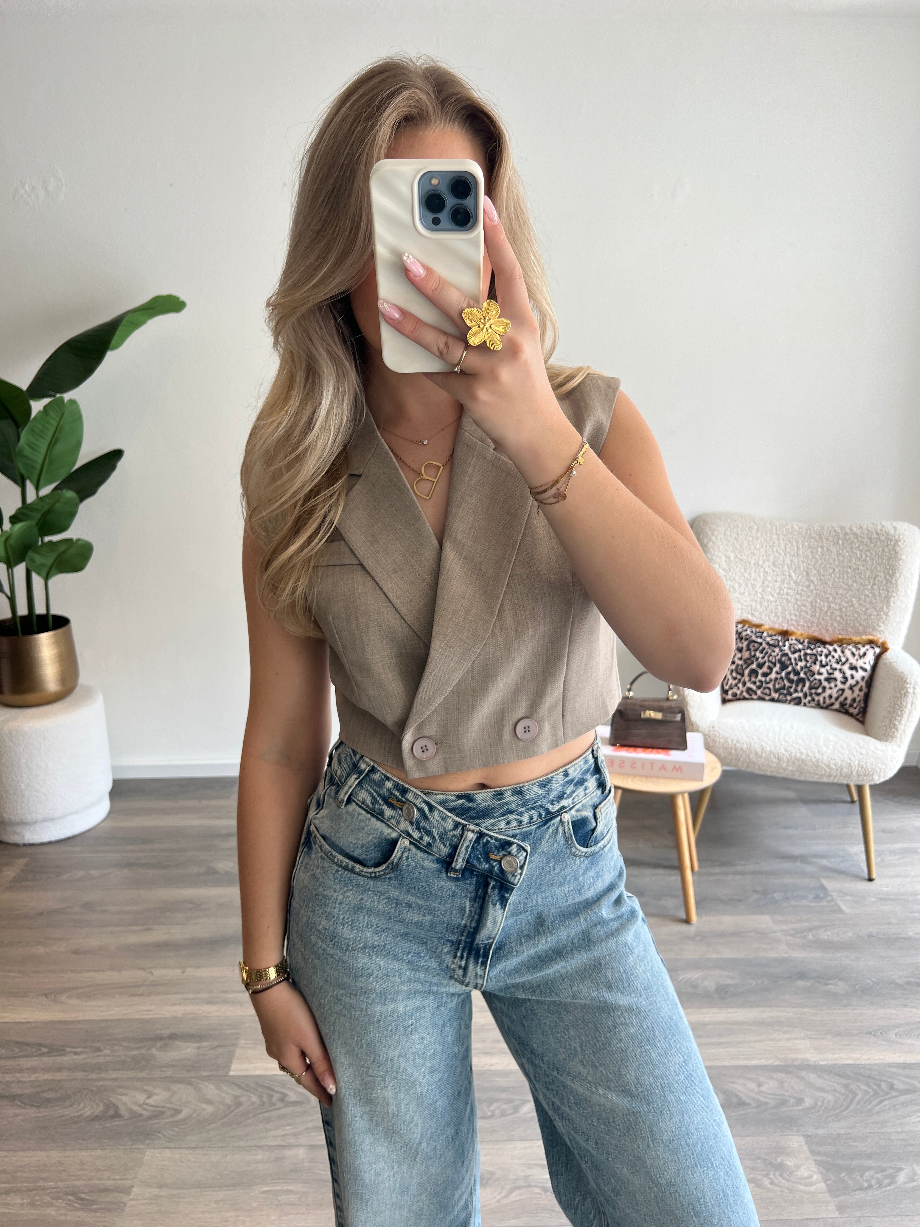 Gilet Pleun | Taupe