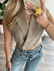 Gilet Pleun | Taupe